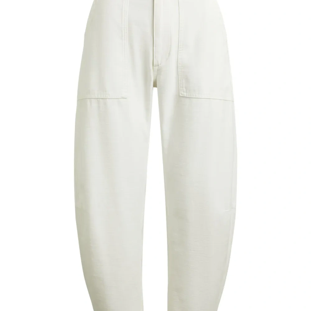 Зауженные брюки из сатина с обратной стороной