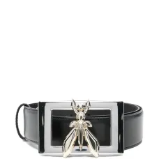 Кожаный ремень с пряжкой в виде мухи Кожаный ремень с пряжкой в виде мухи