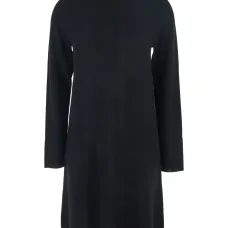 Платье миди тонкой вязки с высоким воротником Платье миди тонкой вязки с высоким воротником