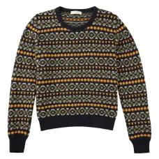 Жаккардовый свитер с круглым вырезом