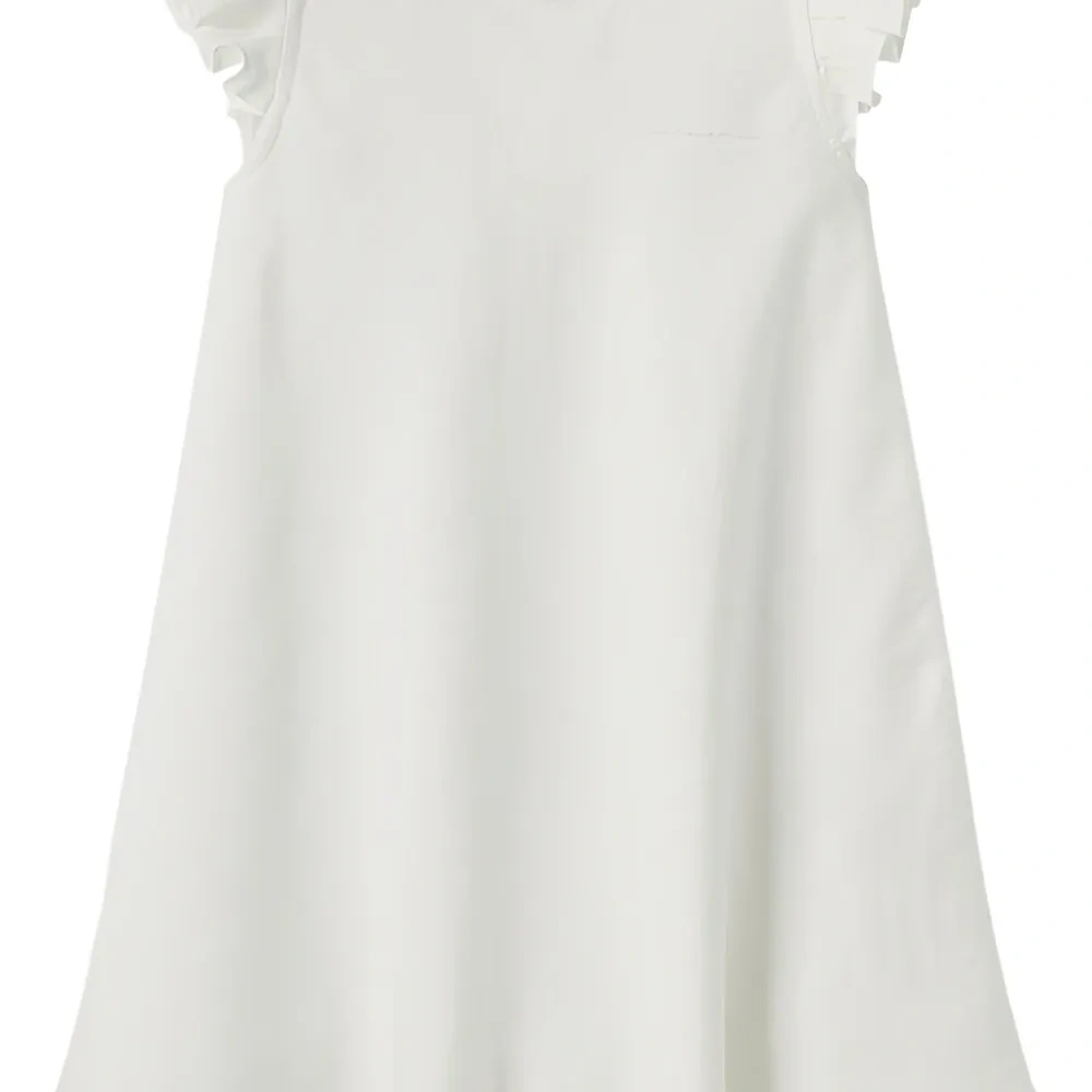 Платье с короткими рукавами и оборками