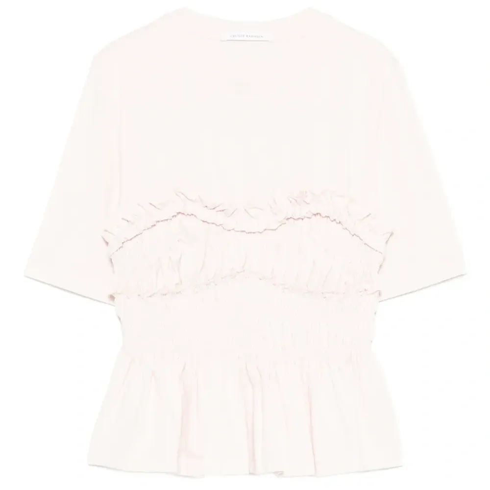 Футболка Vilde с оборками и сборкой