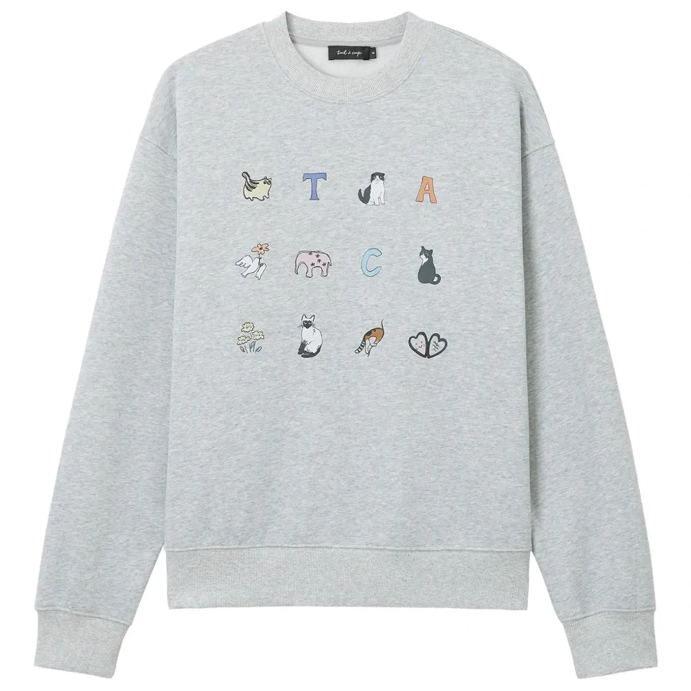 Топ с круглым вырезом и графическим принтом