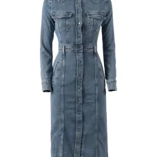 Платье миди на пуговицах