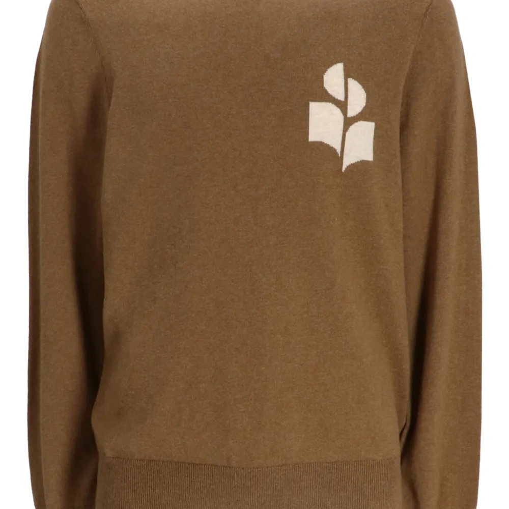 Свитер с круглым вырезом и логотипом