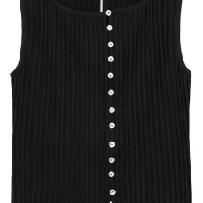 Топ в рубчик на пуговицах