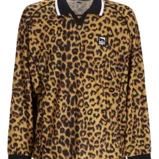 Рубашка поло с длинными рукавами и анималистичным принтом