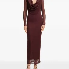 Макси-платье Lorel с длинными рукавами и воротником-хомут Макси-платье Lorel с длинными рукавами и воротником-хомут