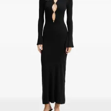 Макси-платье с вырезами и ребристой текстурой Nautico Макси-платье с вырезами и ребристой текстурой Nautico