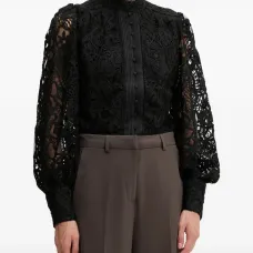 Рубашка на пуговицах с кружевом
