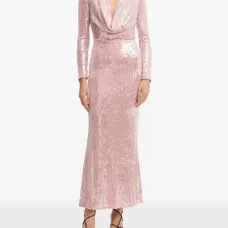 Платье миди с пайетками