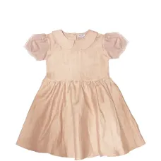 Платье с воротником Питер Пэн и пышными рукавами