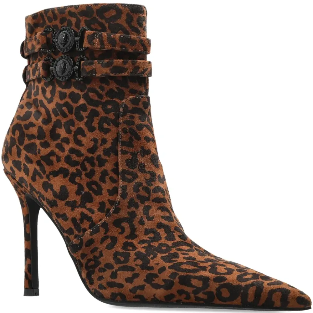Ботильоны с леопардовым принтом и пряжкой