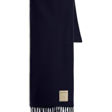 Шарф с нашивкой-логотипом и бахромой Шарф с нашивкой-логотипом и бахромой