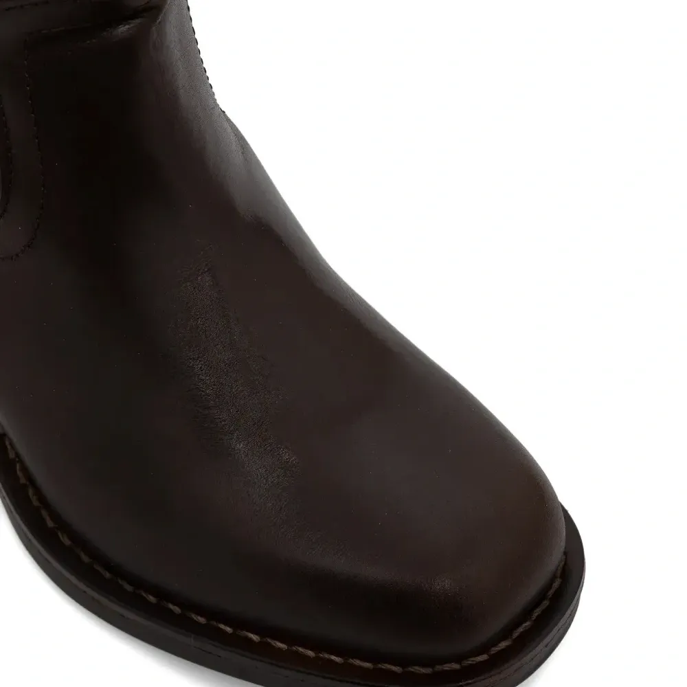 Ботинки на каблуке-«колодке»