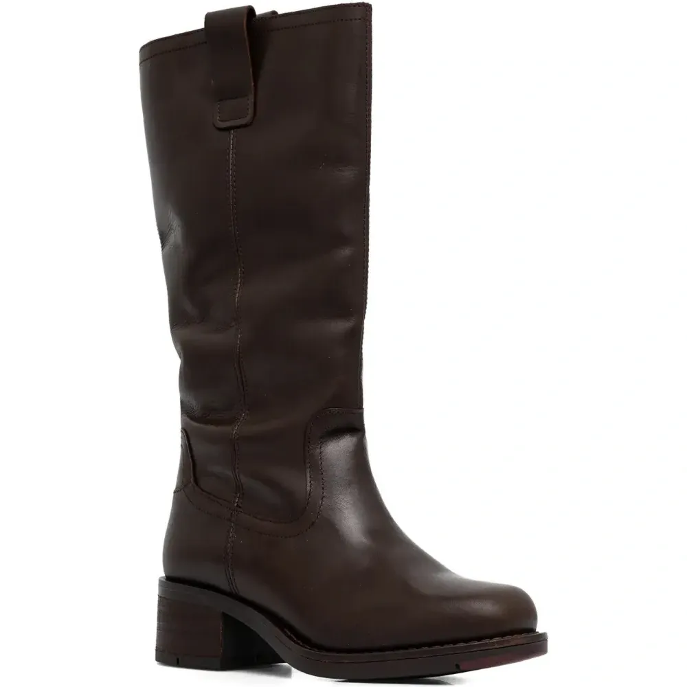 Ботинки на каблуке-«колодке»