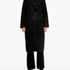 Двубортное пальто с узором Двубортное пальто с узором