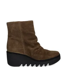 Ботинки на танкетке с боковой молнией Ботинки на танкетке с боковой молнией