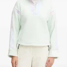 Топ в полоску с молнией у горловины