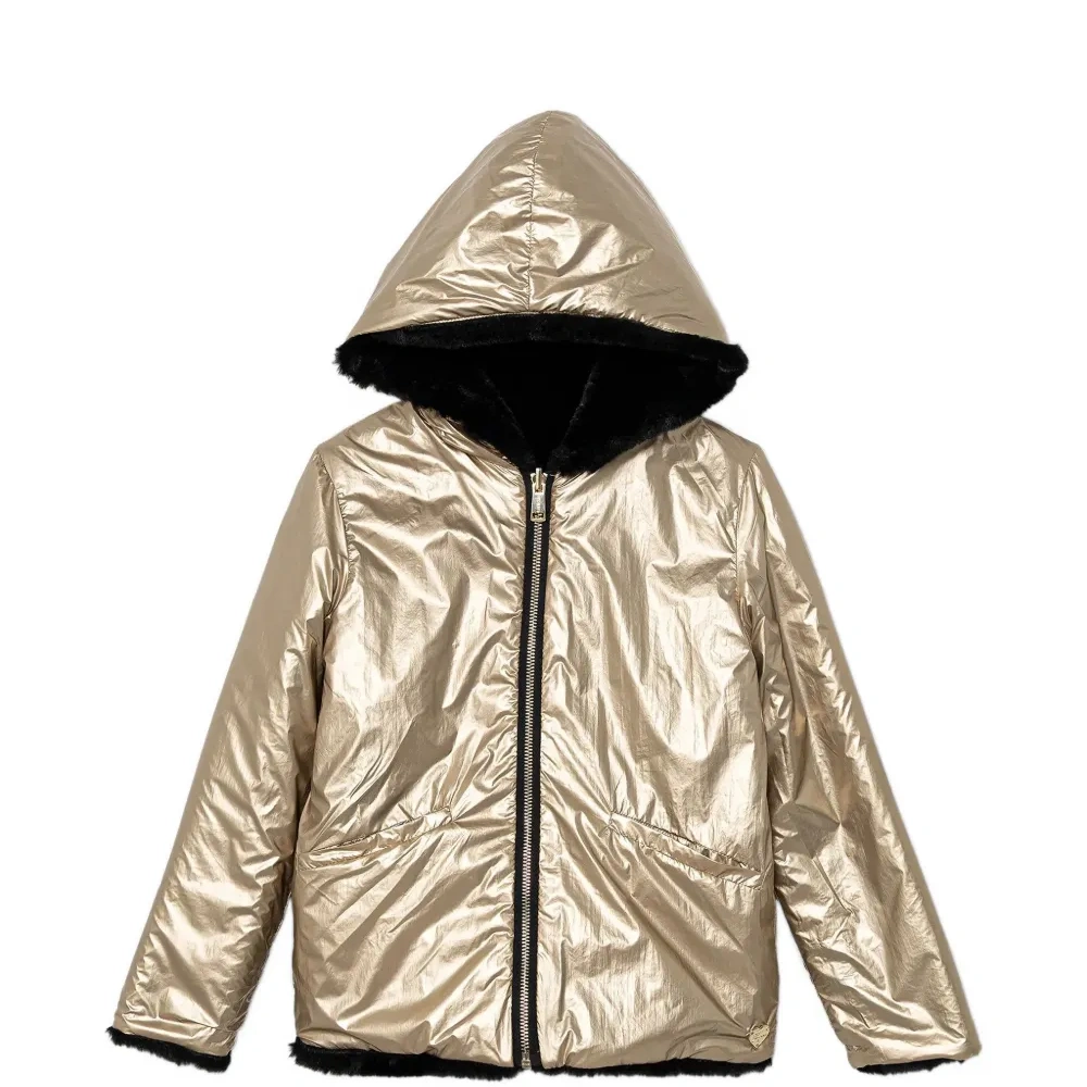 Куртка с капюшоном из искусственного меха