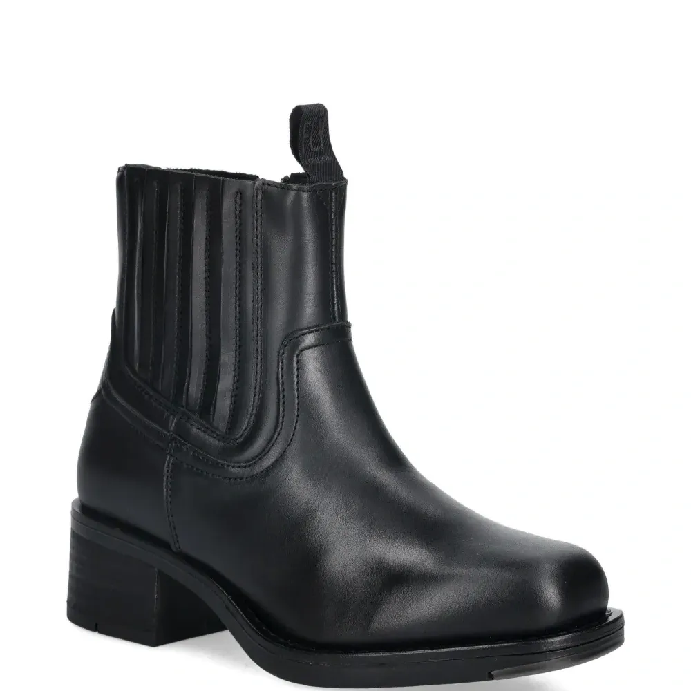 Кожаные ботильоны на молнии сбоку