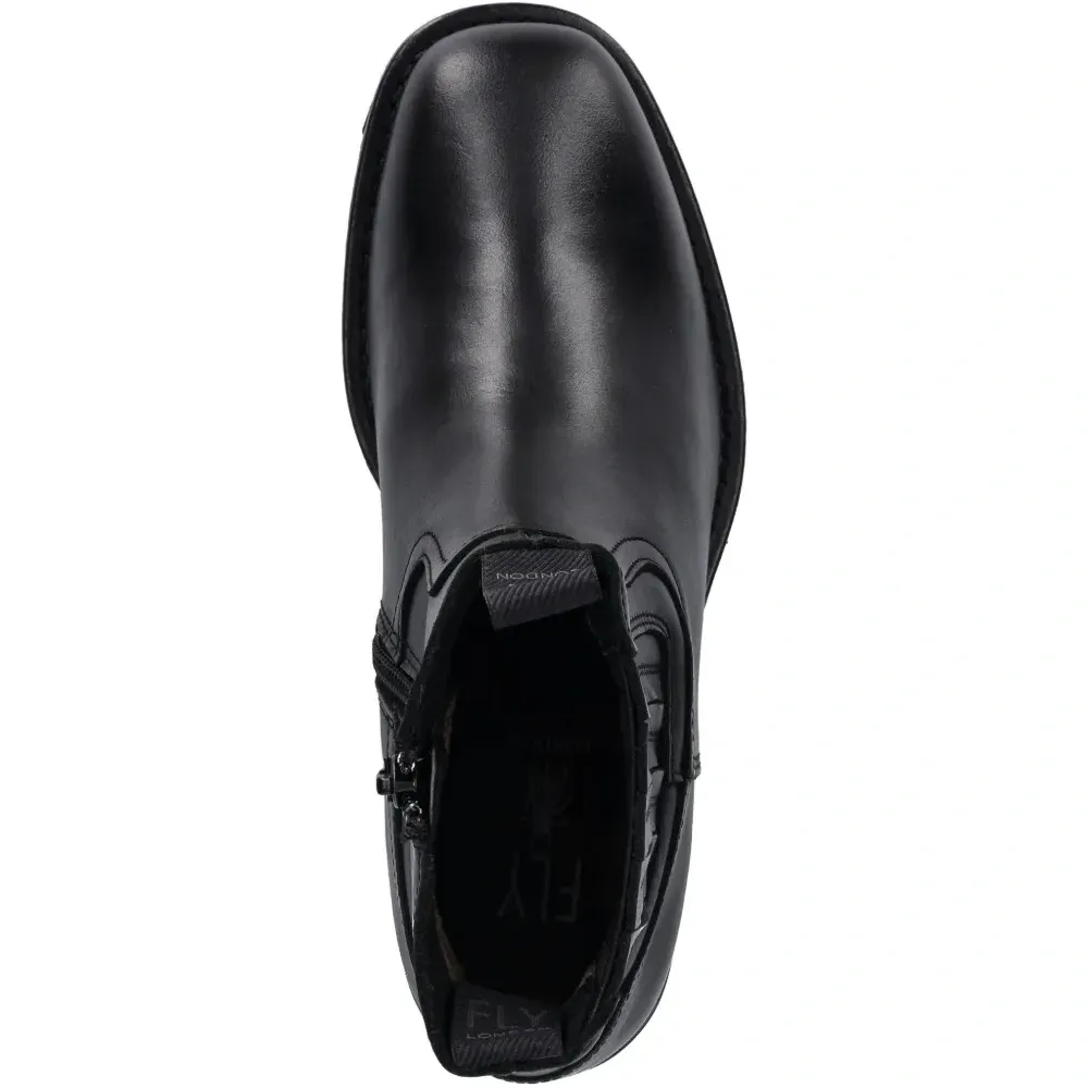 Кожаные ботильоны на молнии сбоку