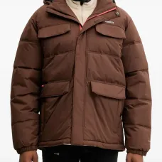 Стёганая куртка с принтом-логотипом