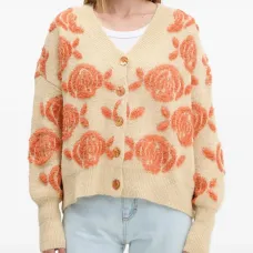 Кардиган с цветочным принтом и пуговицами Кардиган с цветочным принтом и пуговицами