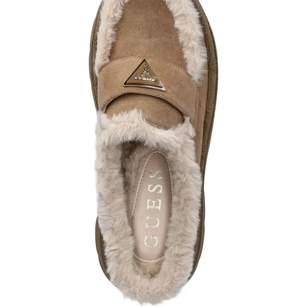 Мюли с искусственным мехом