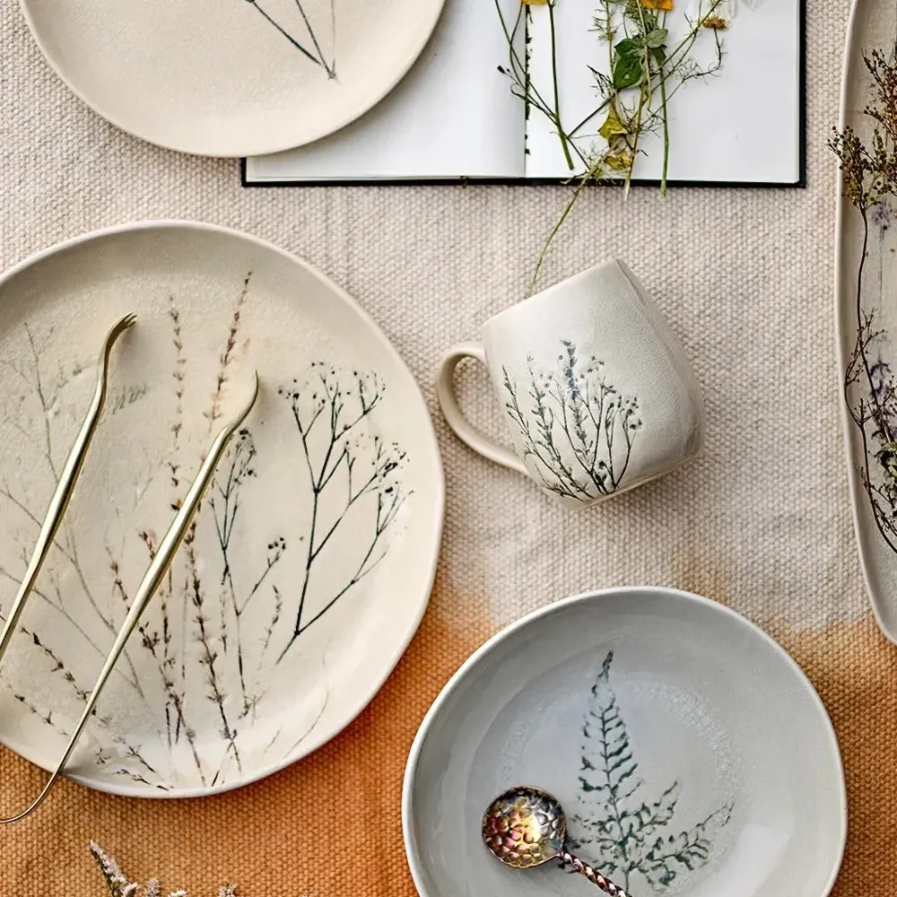 Тарелка с ботаническим принтом Bea