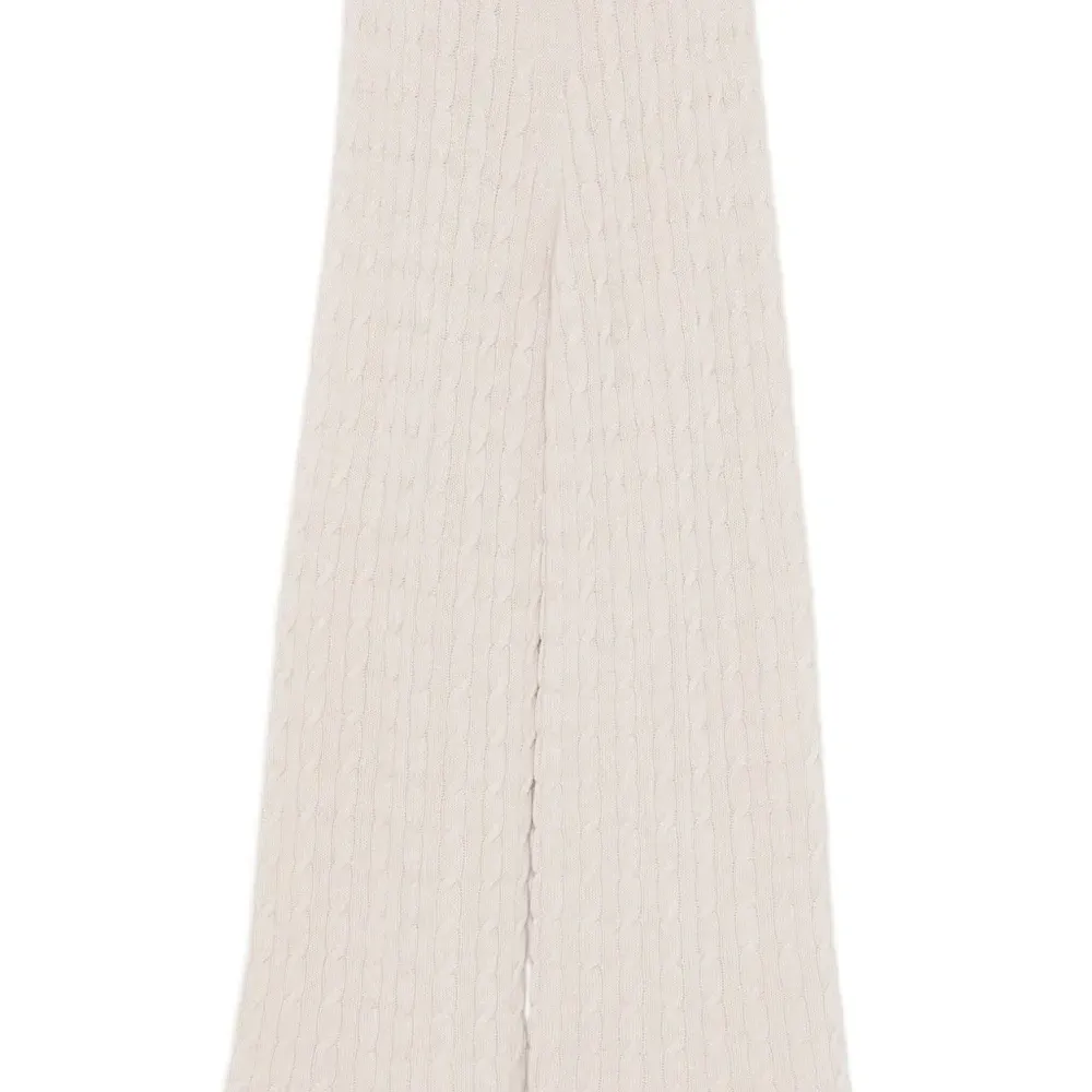 Брюки фактурной вязки с кулиской