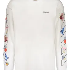 Футболка с длинными рукавами и принтом