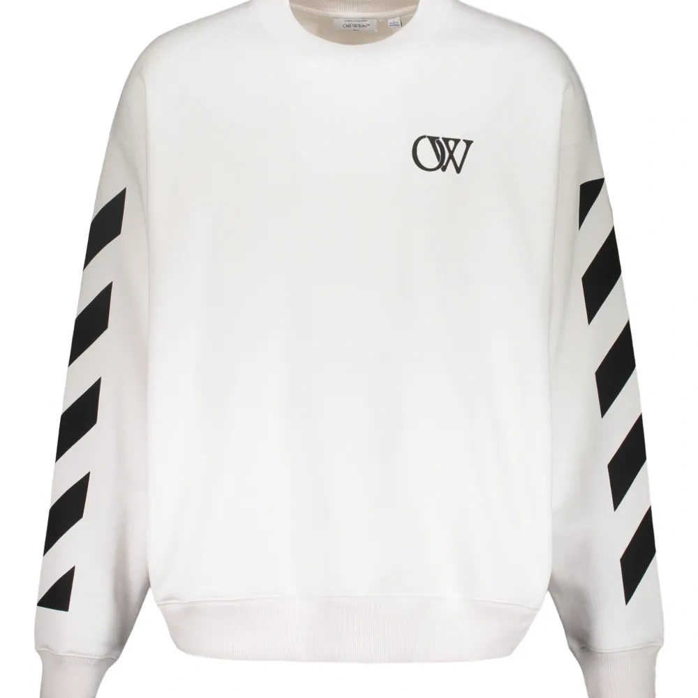 Свитшот с логотипом и диагональными полосами