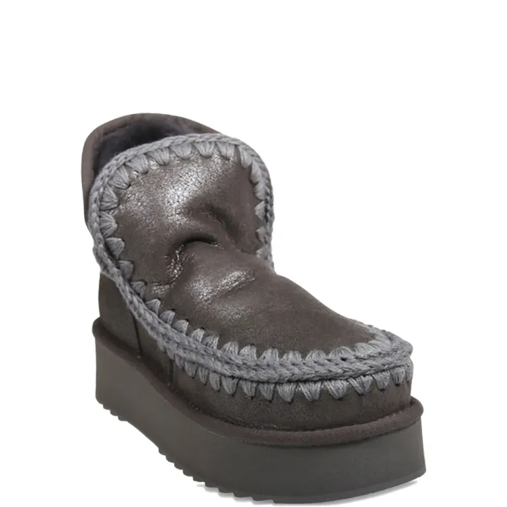 Ботинки на платформе с плетёной отделкой