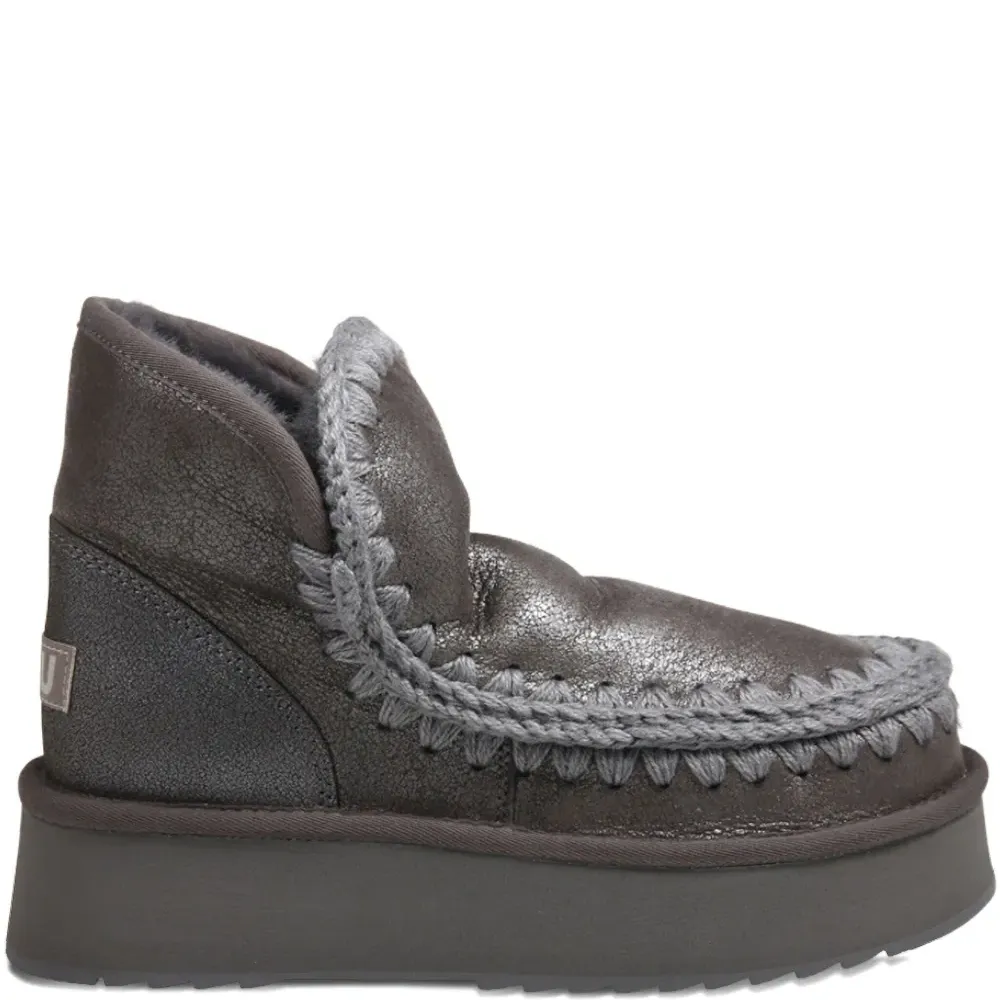 Ботинки на платформе с плетёной отделкой