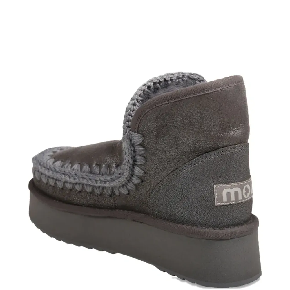 Ботинки на платформе с плетёной отделкой