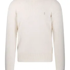 Свитер с круглым вырезом и логотипом