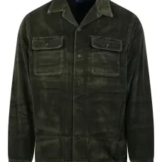 Вельветовая рубашка с карманом