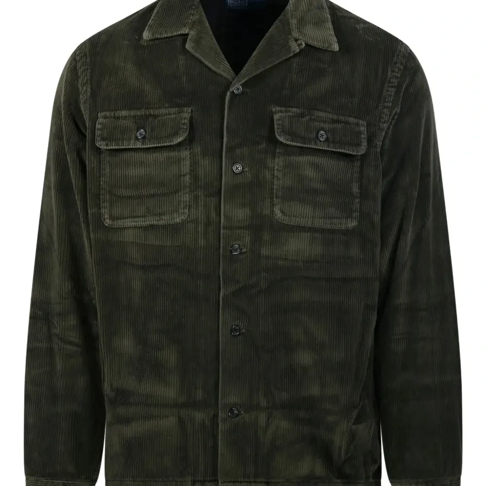 Вельветовая рубашка с карманом