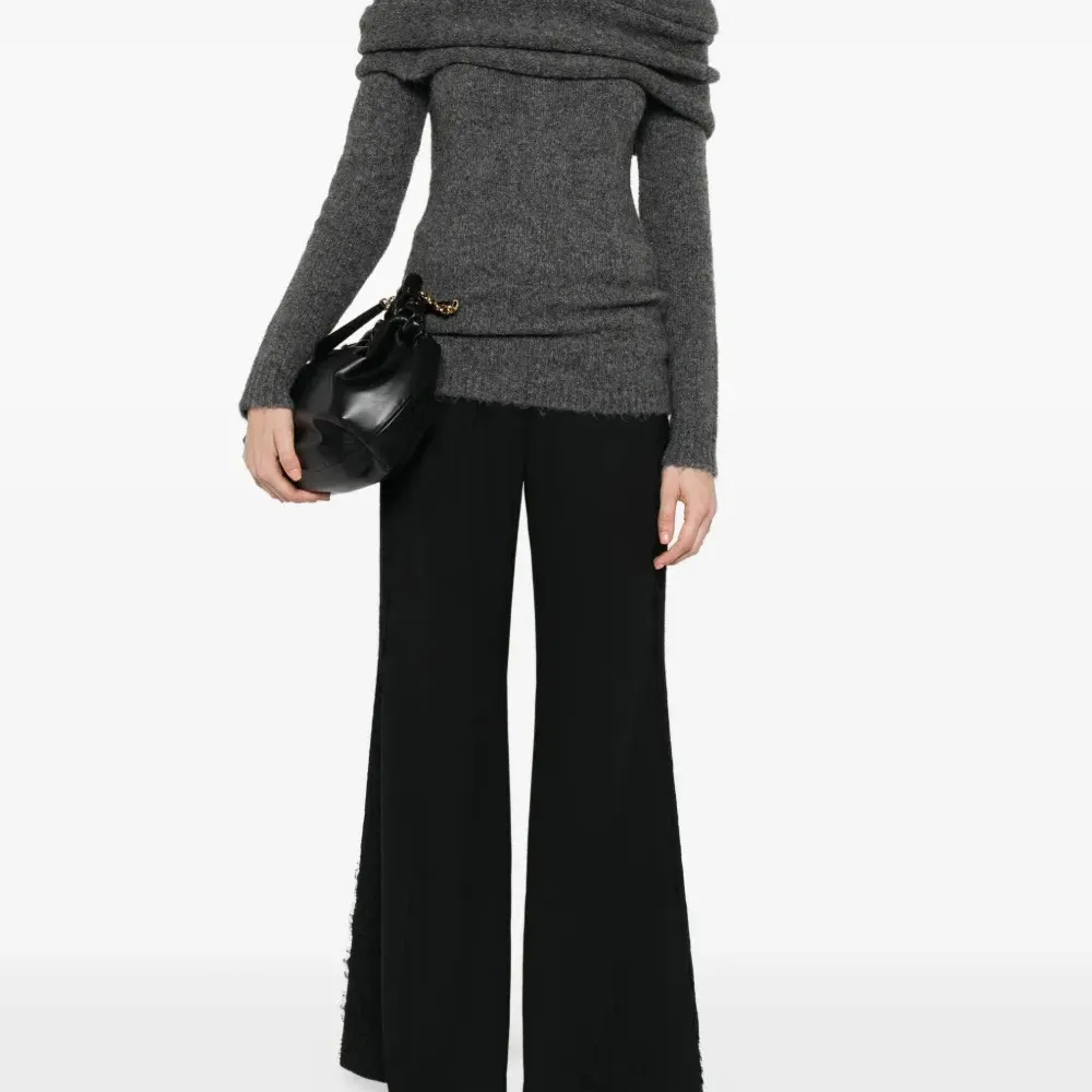 Брюки с кружевной отделкой