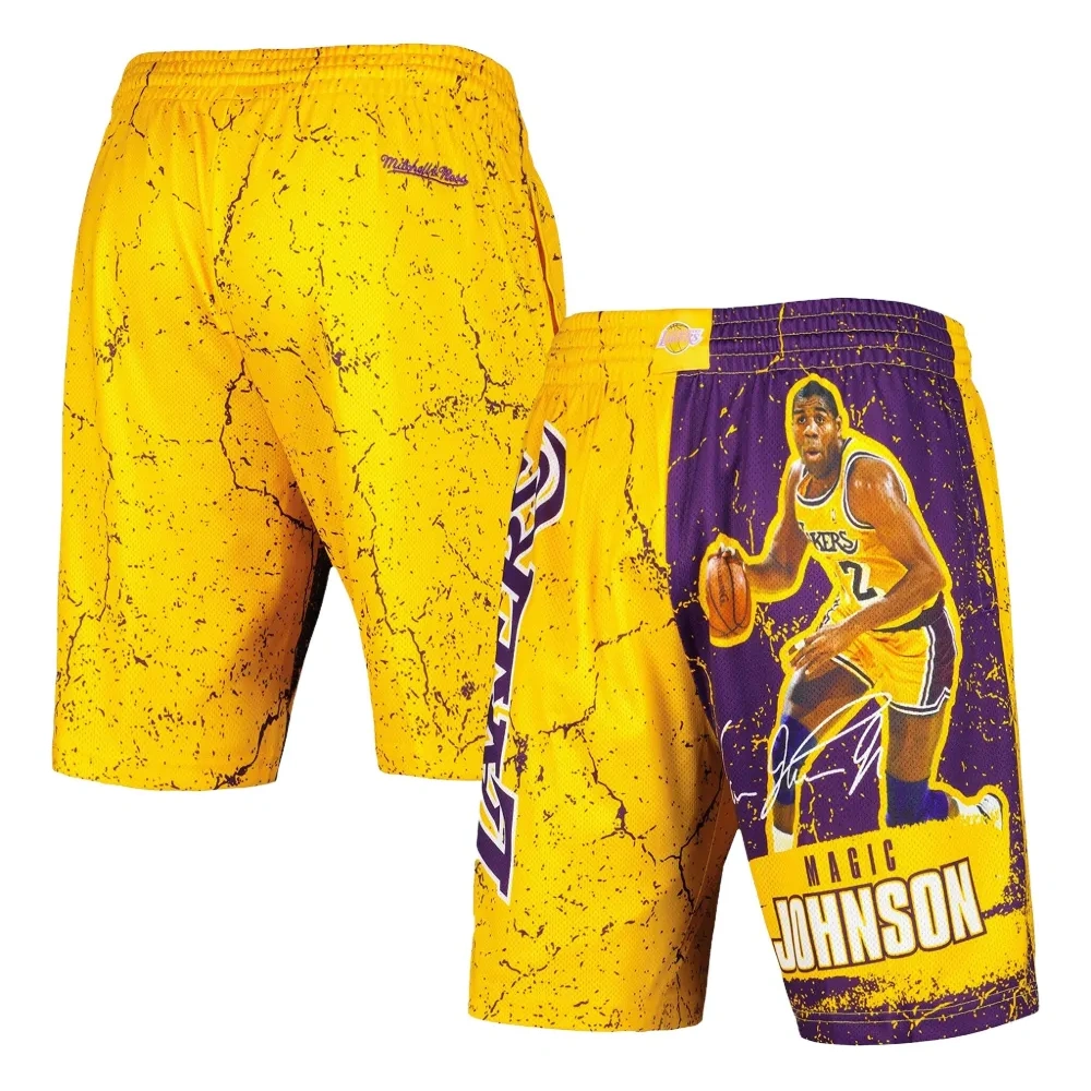Шорты Magic Johnson Los Angeles Lakers Hardwood Classics