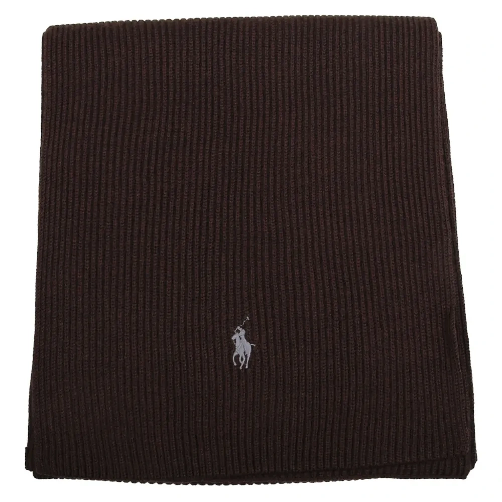 Шарф в рубчик с логотипом