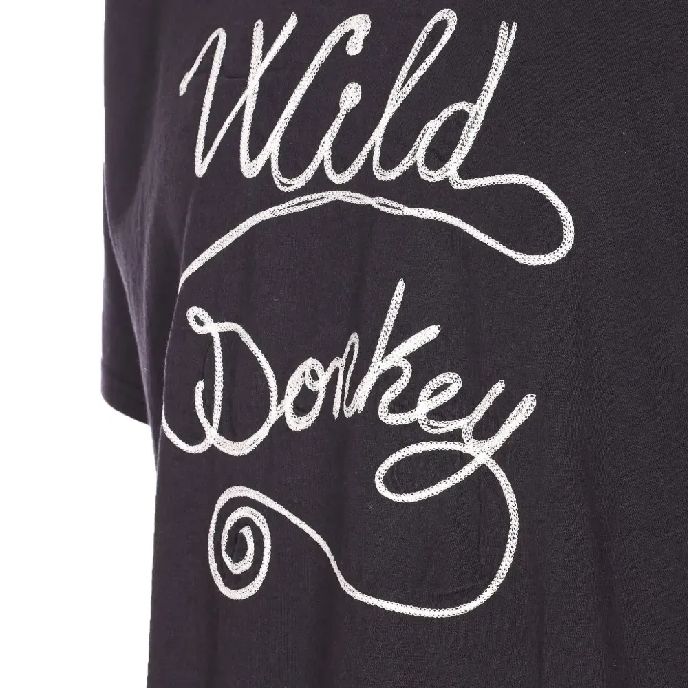 Футболка с вышитым логотипом и круглым вырезом