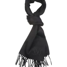 Шарф с инициалами и бахромой