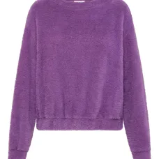 Свитшот с начёсом и круглым вырезом