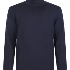 Джемпер с высоким воротником и вышитым логотипом