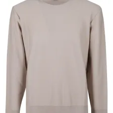 Полосатый свитер с высоким воротником