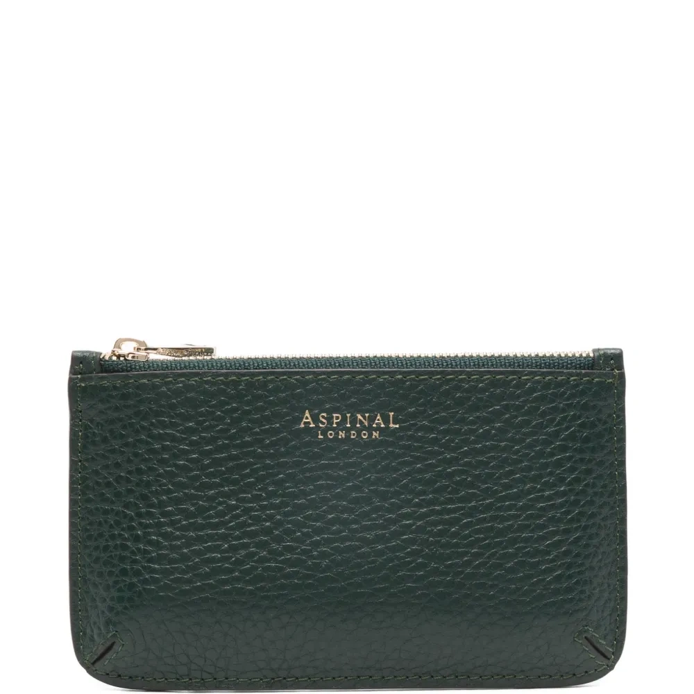 Держатель для карт и монет из зернистой кожи