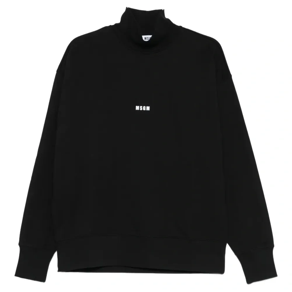 Свитшот с высоким воротом и логотипом