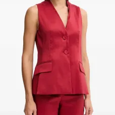 Топ на пуговицах с V-образным вырезом